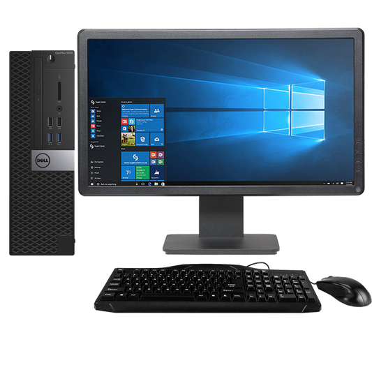 Dell OptiPlex 5040 Intel i5, 6th Gen SFF Desktop PC with 19" Monitor