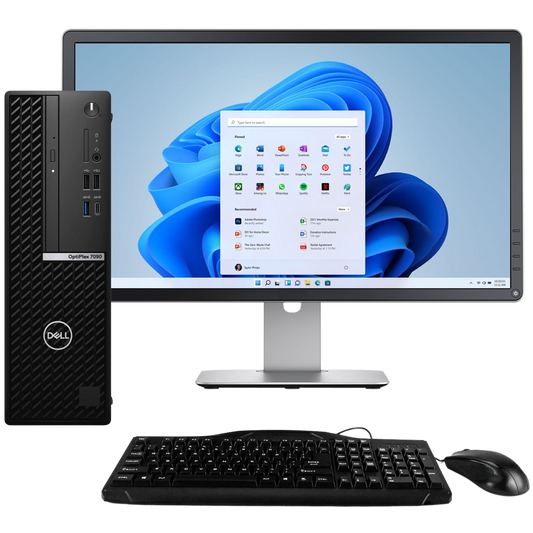 Dell OptiPlex 7090 Intel i5, 10th Gen SFF Desktop PC with 16GB Ram + 23" Monitor