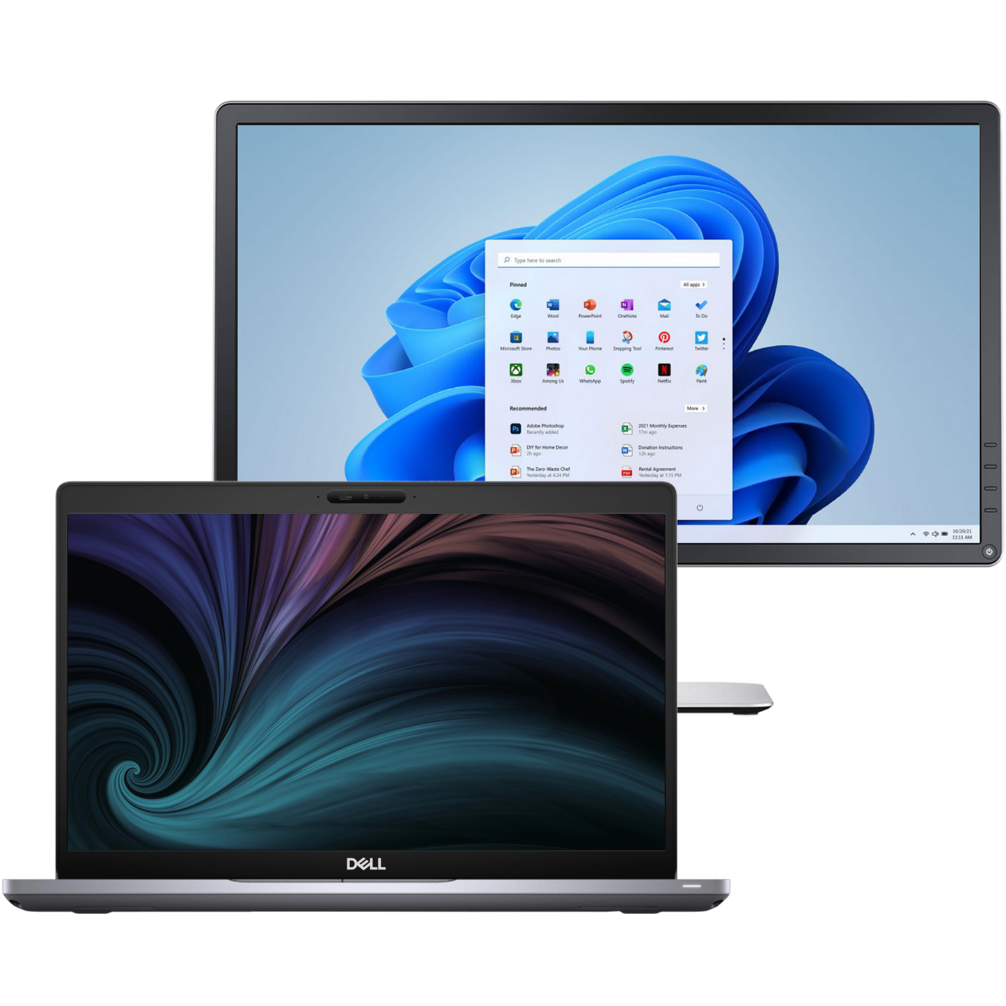 Bundled Dell Latitude 5410 Intel i5, 10th Gen Laptop with Win 11 Pro + 20" Monitor