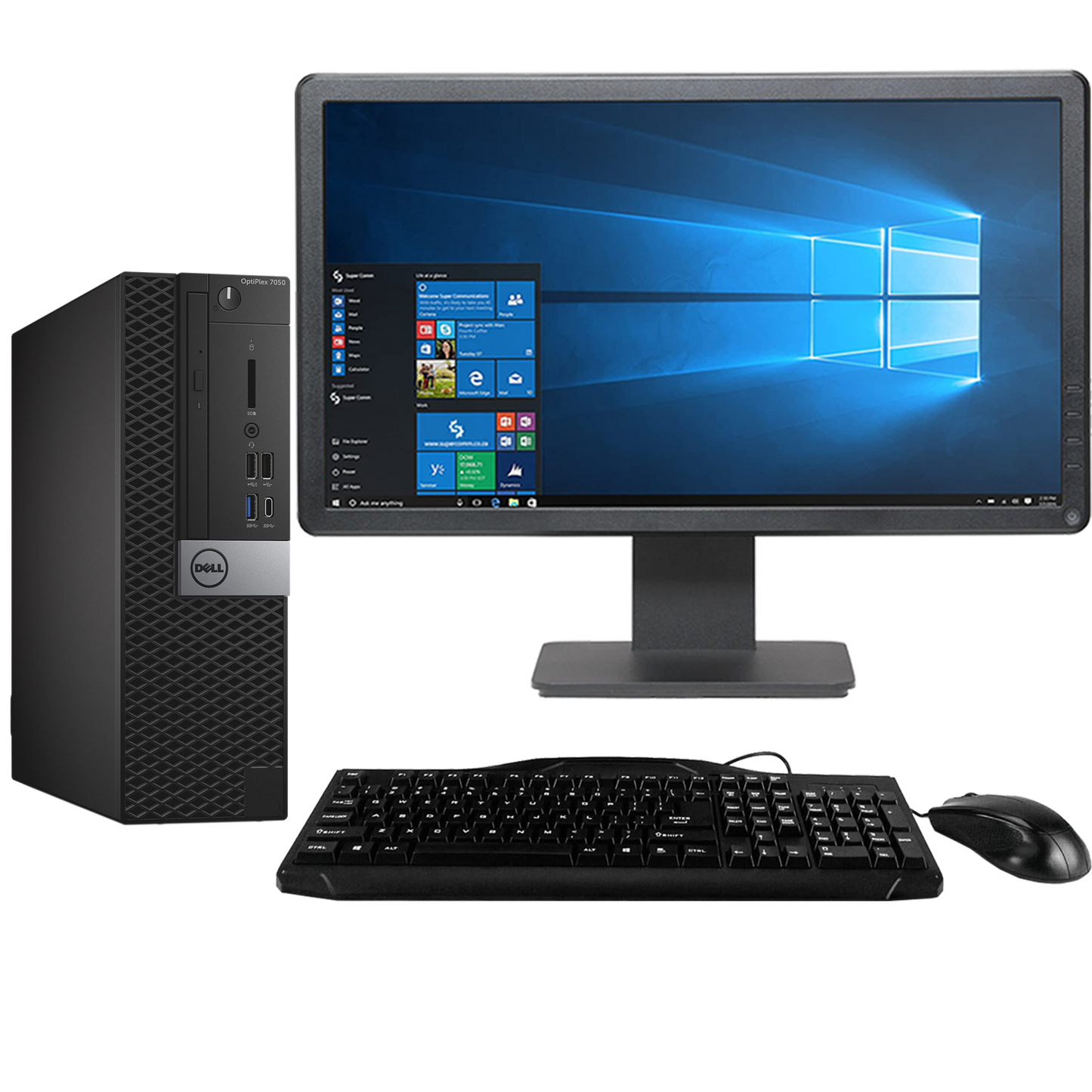 Dell OptiPlex GX7050 Intel i7, 6th Gen SFF PC with 16GB Ram with 20"Monitor Desktop Computers