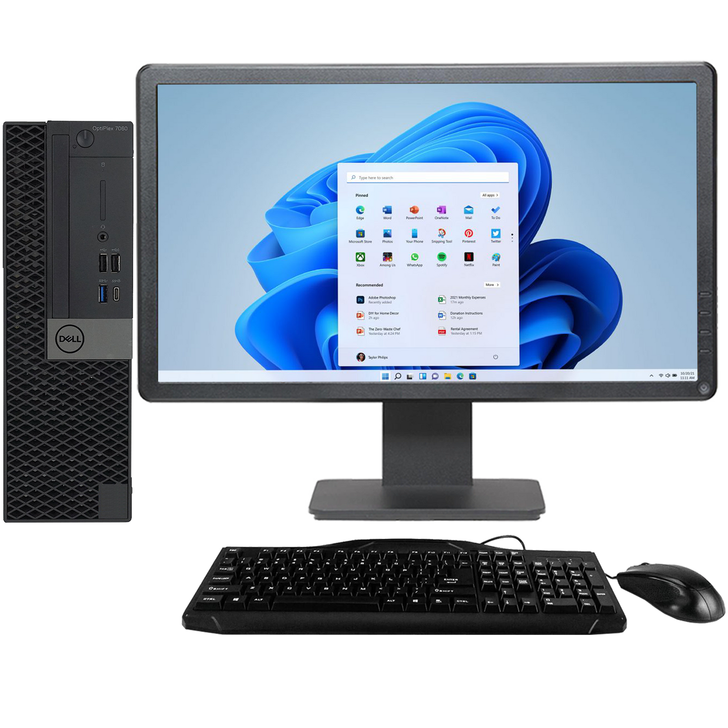 Dell OptiPlex 7060 Intel i5, 8th Gen SFF Desktop PC with 20" Monitor