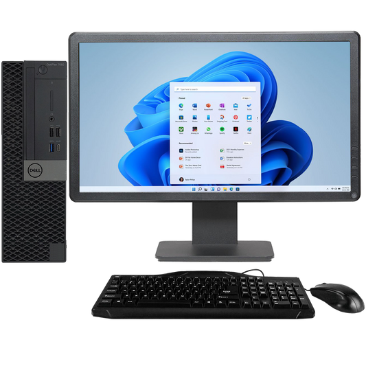 Dell OptiPlex 7060 Intel i5, 8th Gen SFF Desktop PC with 20" Monitor