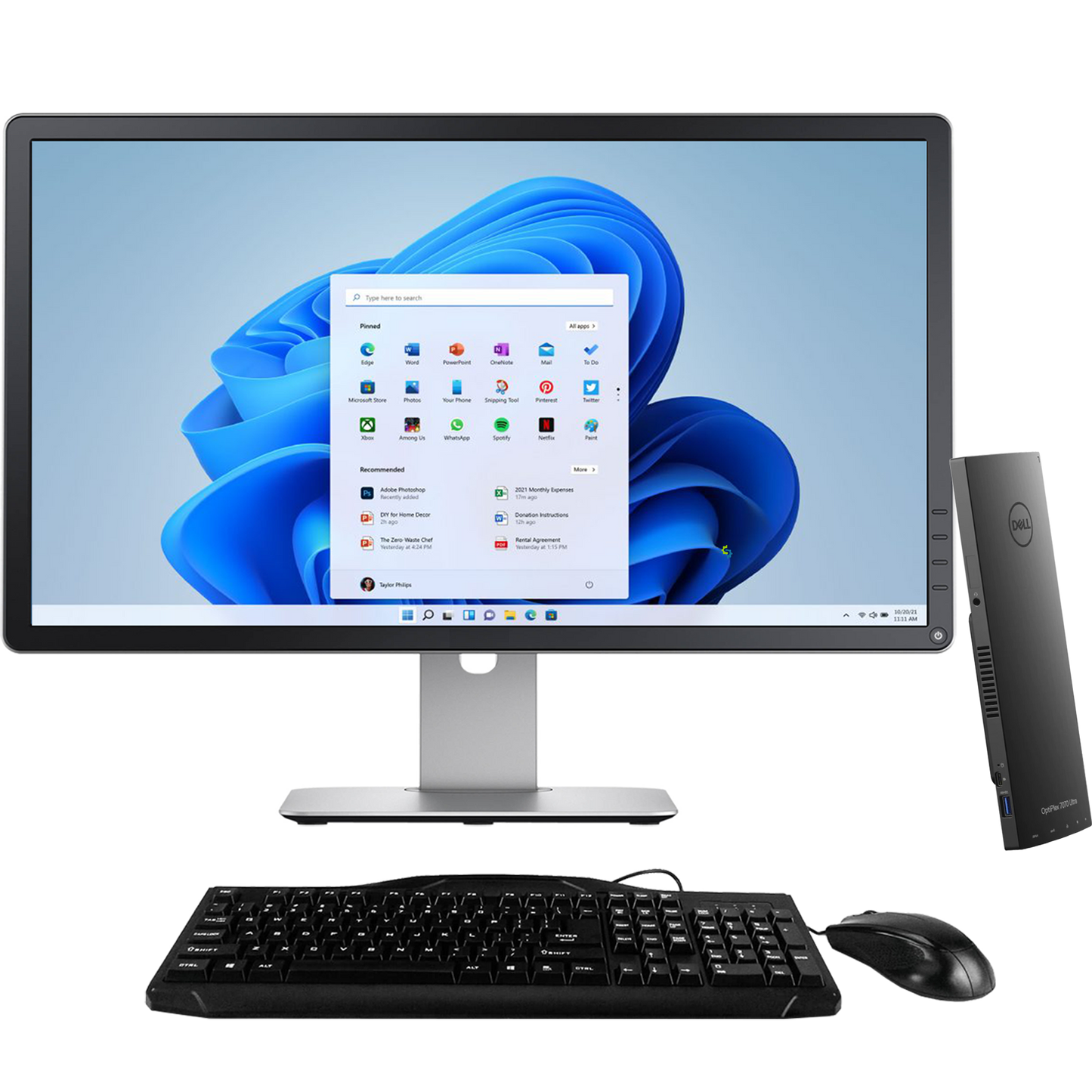 Dell OptiPlex 7070 Intel i7, 8th Gen Ultra Desktop PC with 16GB Ram + 23" Monitor