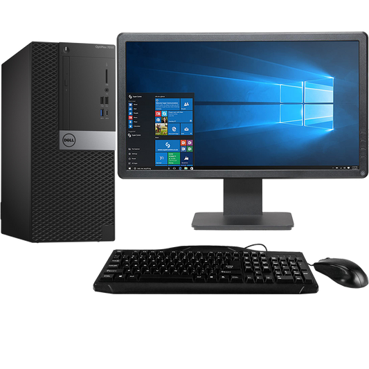 Dell OptiPlex 7050 Intel i5, 7th Gen Tower PC with 20" Monitor