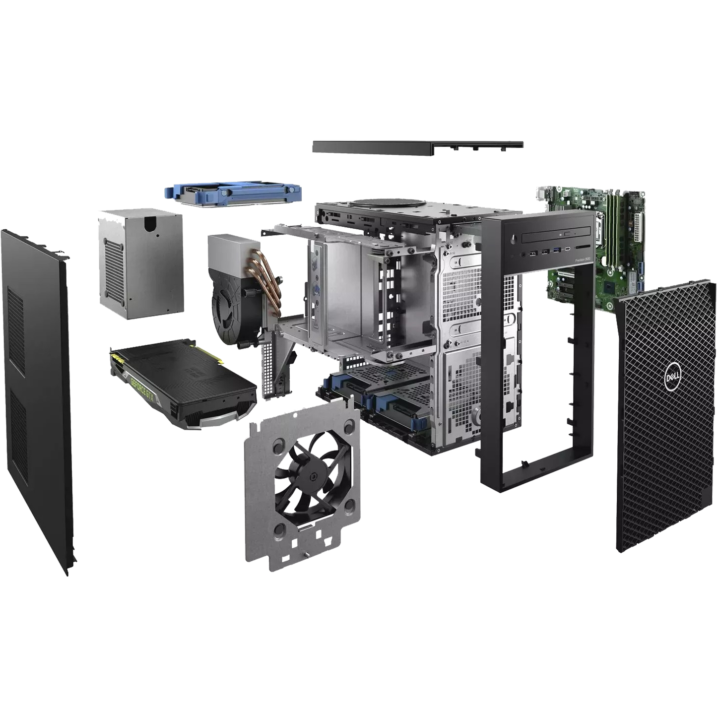 Dell Precision 3630 Intel i7, 9th Gen Tower PC with Win 11 Pro + 24" Monitor