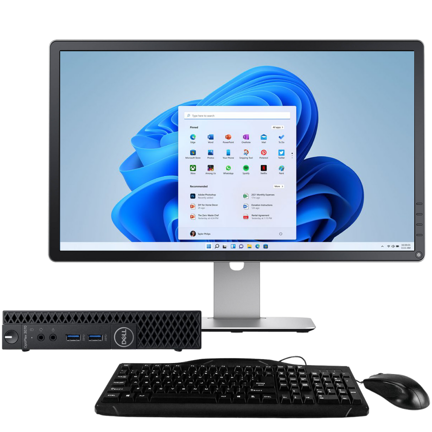 Dell OptiPlex 3070 Intel i5, 9th Gen USFF PC with 512GB SSD + 23" Monitor