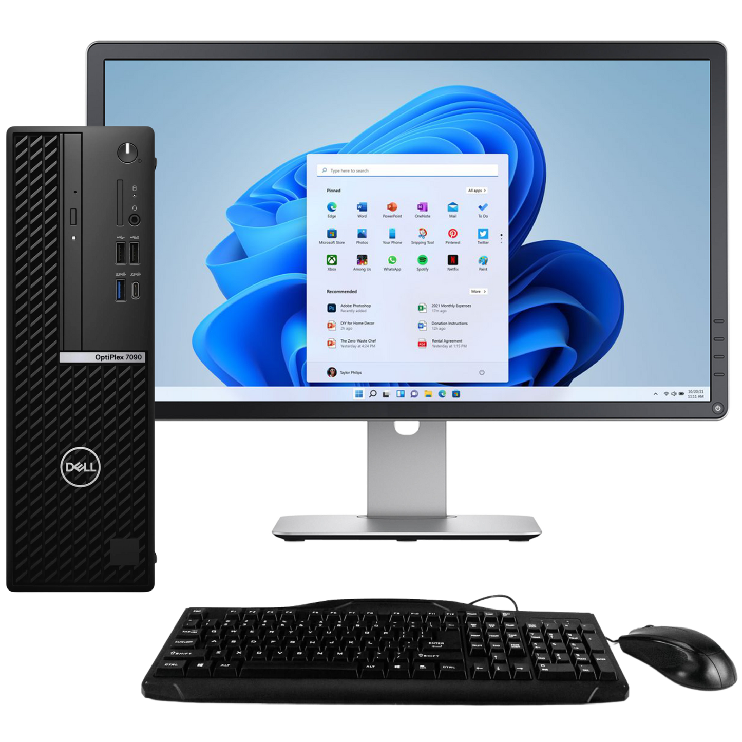 Dell OptiPlex 7090 Intel i5, 10th Gen SFF Desktop PC with 16GB Ram + 23" Monitor