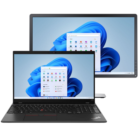 Lenovo ThinkPad L15 Gen 2 Ryzen 5 Pro Laptop with 16GB Ram + 19" Monitor