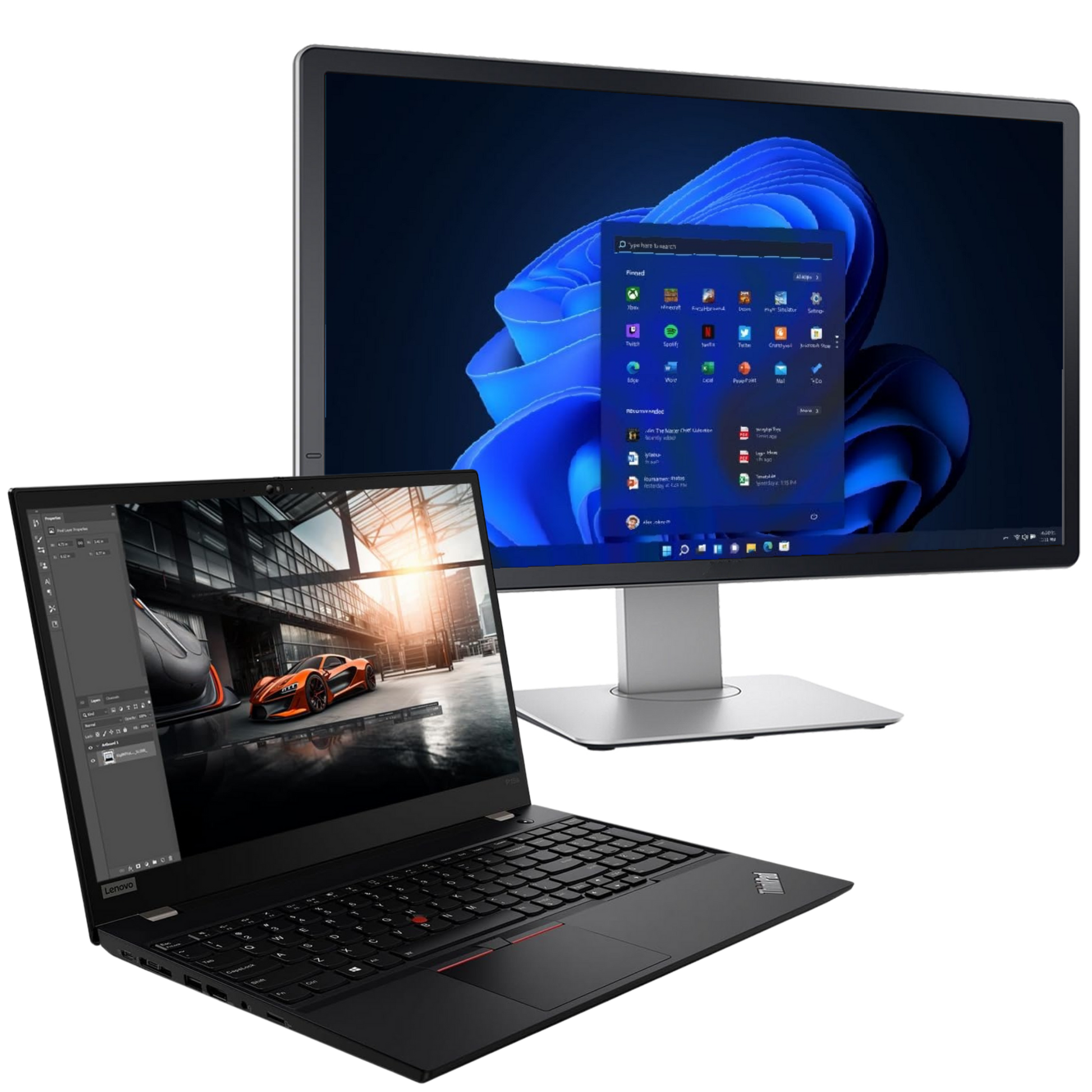 Lenovo ThinkPad P15s Gen 2 Intel Core i7, 11th Gen Laptop with T500 GPU + 22" Monitor