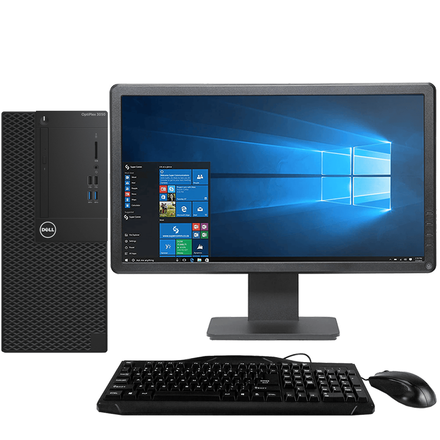 Dell Desktop Computers Dell OptiPlex 3050 Intel i5, 7th Gen Tower PC with 20" Monitor