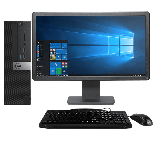 Dell Desktop Computers Dell OptiPlex 5040 Intel i5, 6th Gen SFF Desktop PC with 19" Monitor