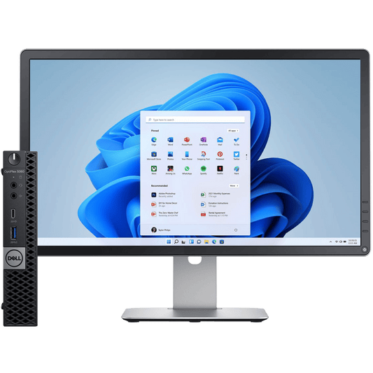 Dell Desktop Computers Dell OptiPlex 5060 Intel i5, 8th Gen Micro Desktop with 19" Monitor + 2 Year Warranty