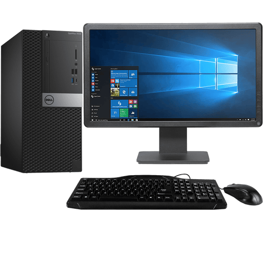 Dell Desktop Computers Dell OptiPlex 7050 Intel i7, 6th Gen Mini Tower PC with 22" Monitor