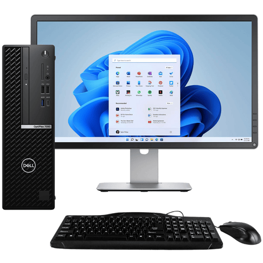 Dell Desktop Computers Dell OptiPlex 7090 Intel i5, 10th Gen SFF Desktop PC with 16GB Ram + 23" Monitor