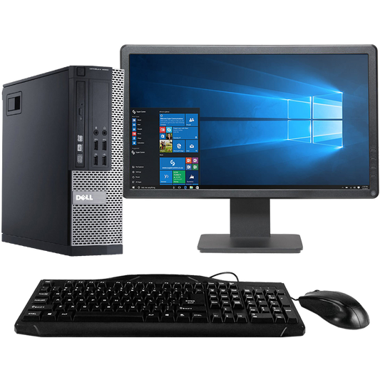 Dell OptiPlex GX9020 - Intel i5, 4th Gen SFF Desktop PC with 19" Monitor Desktop Computers