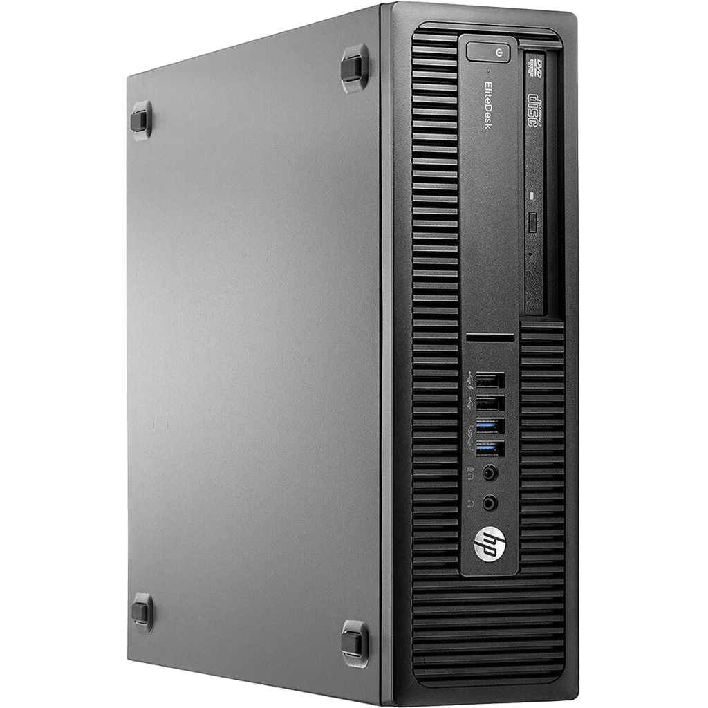 HP Desktop Computers HP EliteDesk 800 G2 Intel i5, 6th Gen SFF Desktop PC with 20" Monitor