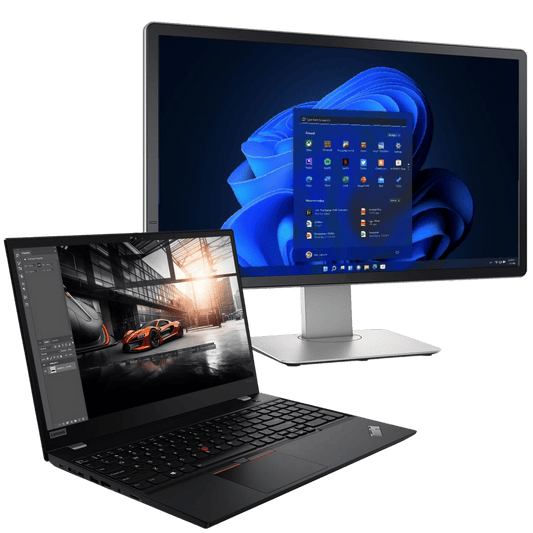 Lenovo Laptops - Refurbished Lenovo ThinkPad P15s Gen 2 Intel Core i7, 11th Gen Laptop with T500 GPU + 22" Monitor