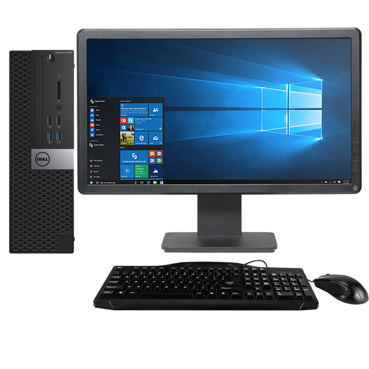 Dell OptiPlex GX5040 Intel i5, 6th Gen SFF Desktop PC with 19" Monitor Desktop Computers