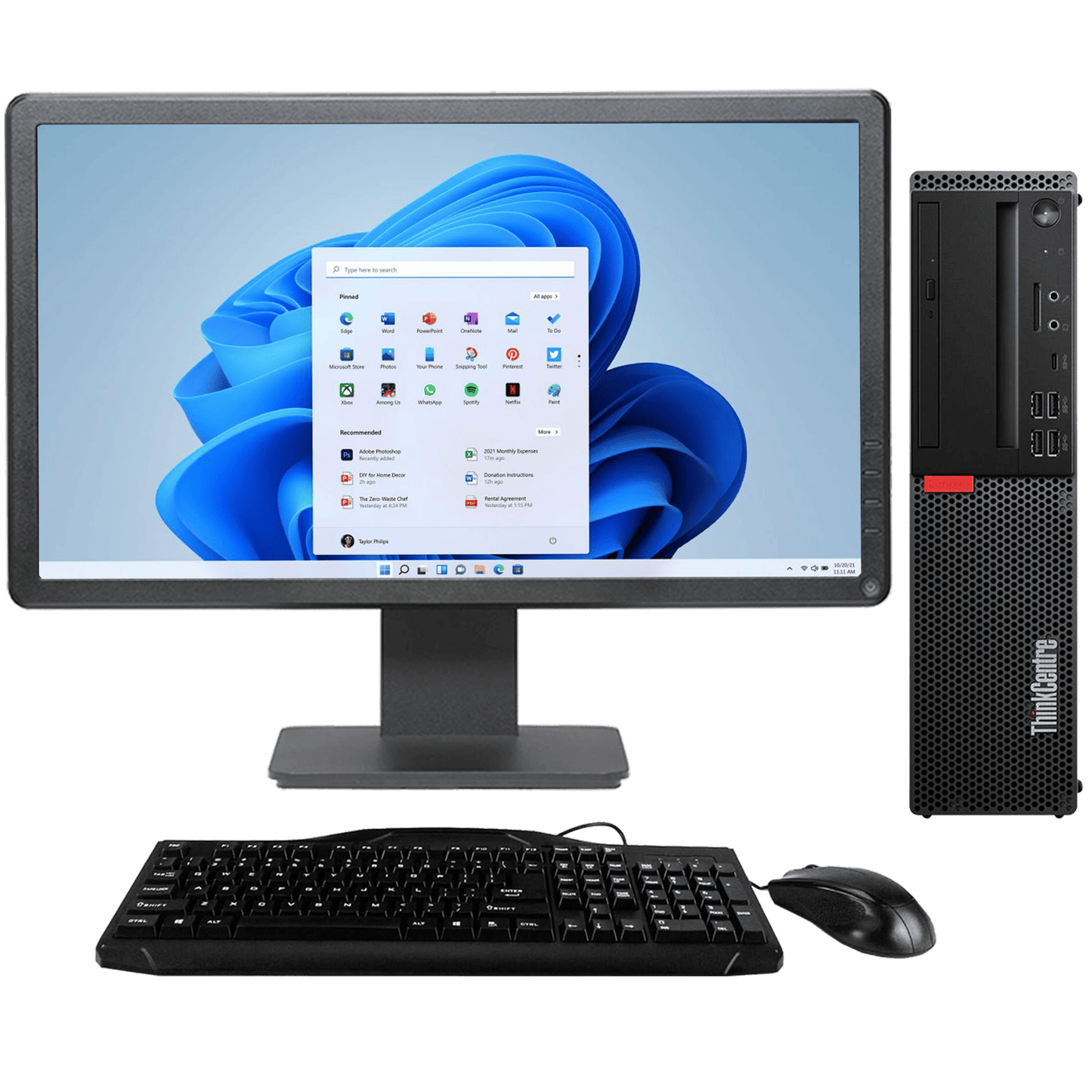 Lenovo Desktop Computers Lenovo ThinkCentre M920s - Intel i5, 8th Gen SFF Desktop PC with 20" Monitor