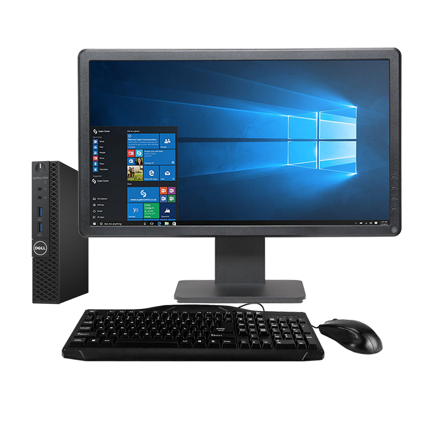 Dell OptiPlex 3050 Intel i5, 7th Gen USFF Desktop PC with 19" Monitor