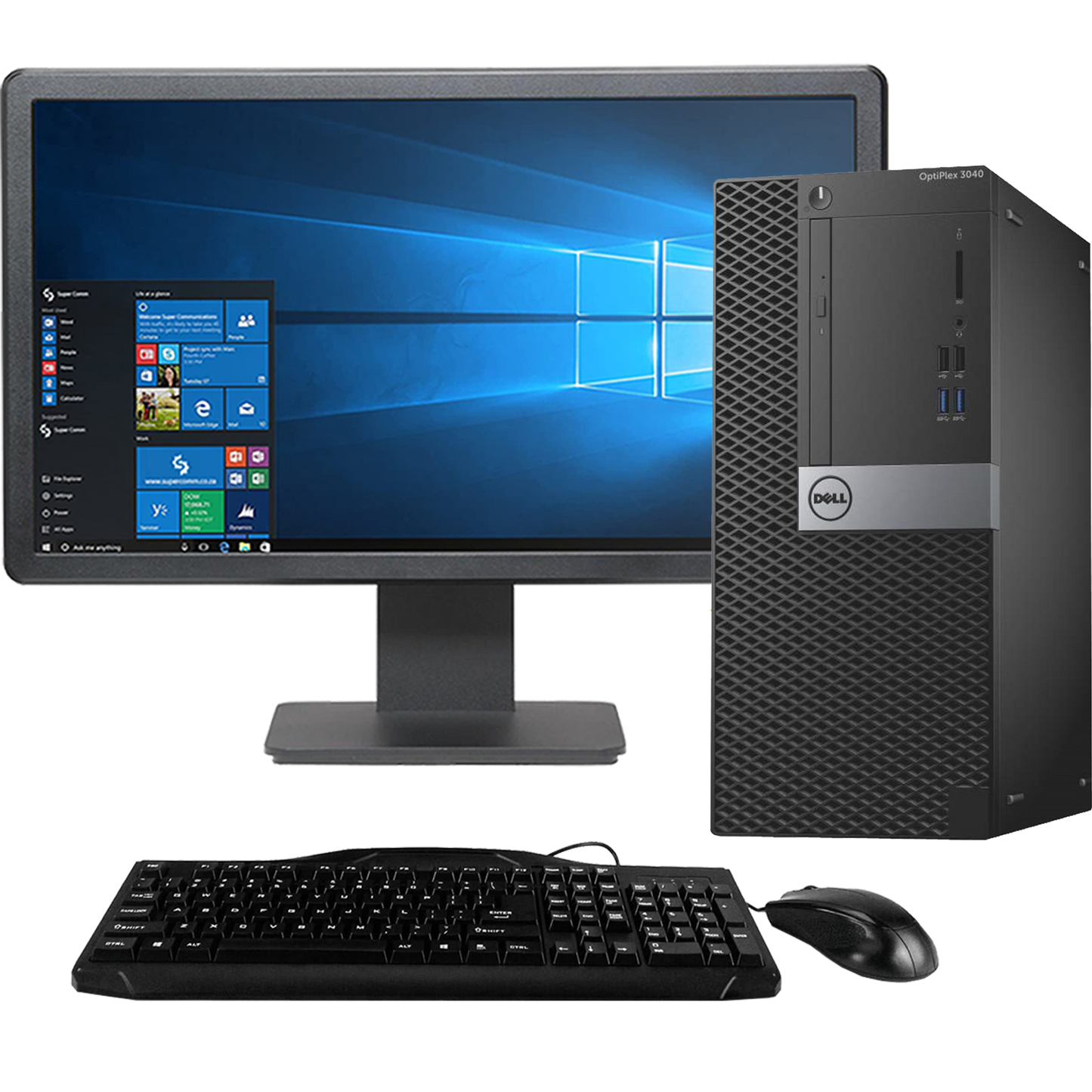 Dell OptiPlex 3040 Intel i5, 6th Gen Tower PC with 20" Monitor