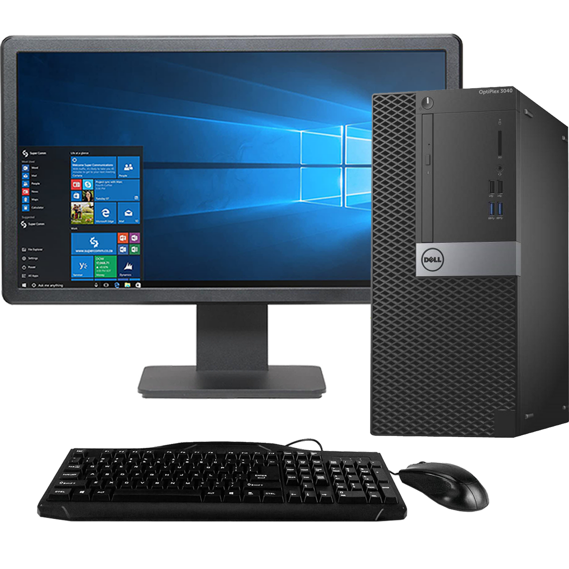 Dell OptiPlex 3040 Intel i5, 6th Gen Tower PC with 20" Monitor