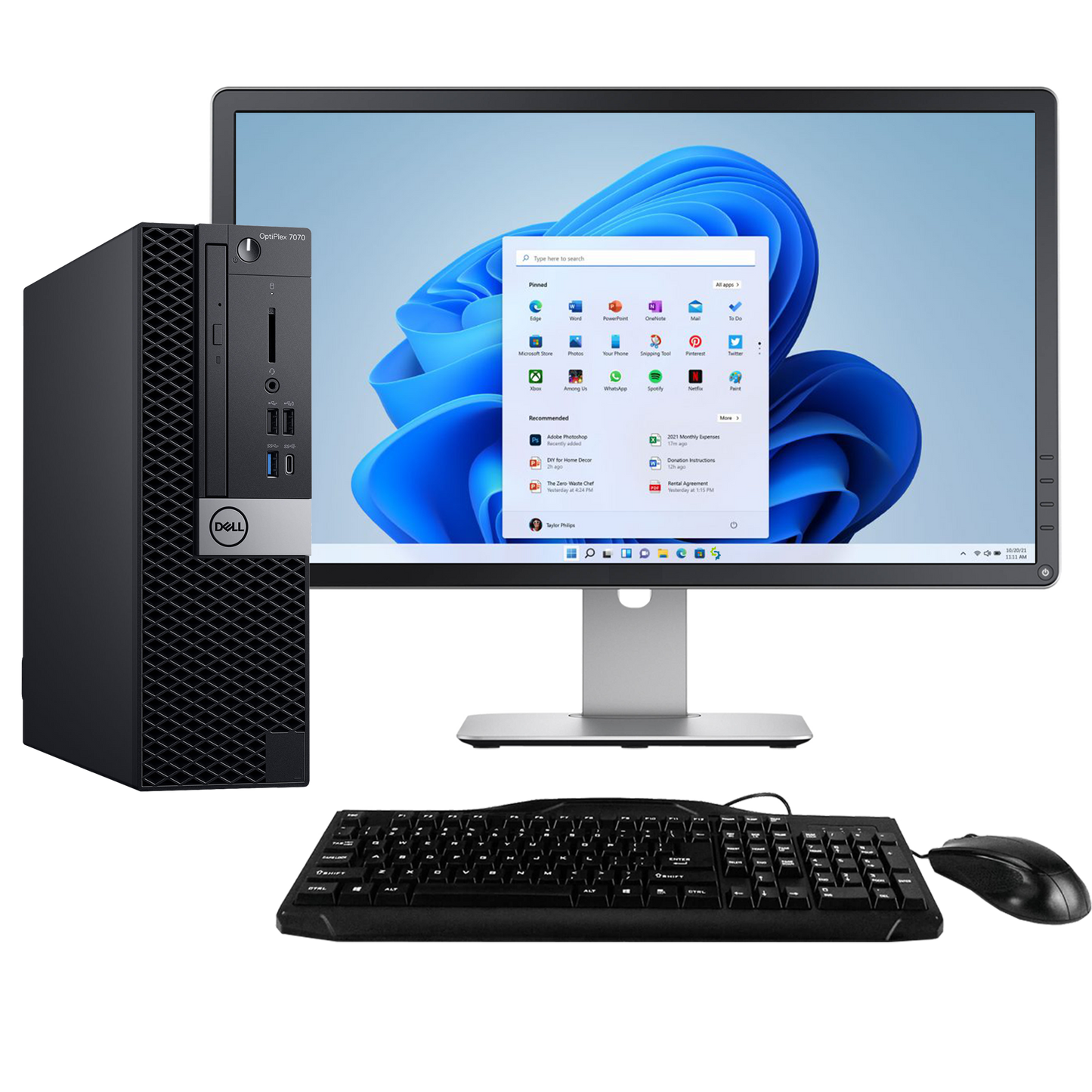 Dell OptiPlex 7070 Intel i5, 9th Gen SFF Desktop PC with 20" Monitor