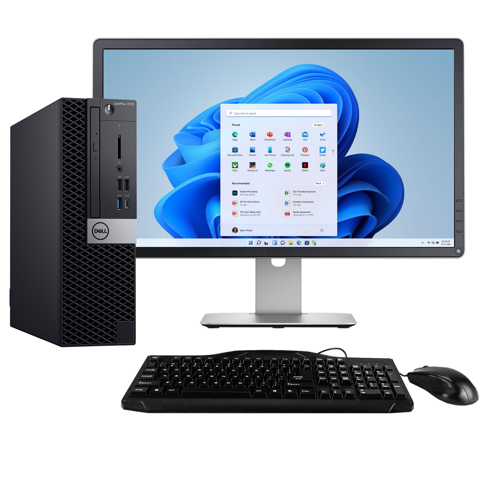 Dell OptiPlex 7070 Intel i5, 9th Gen SFF Desktop PC with 20" Monitor