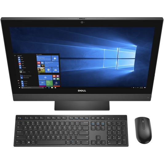 Dell OptiPlex 5250 All-in-One Desktop PC Front Top with Keyboard and Mouse
