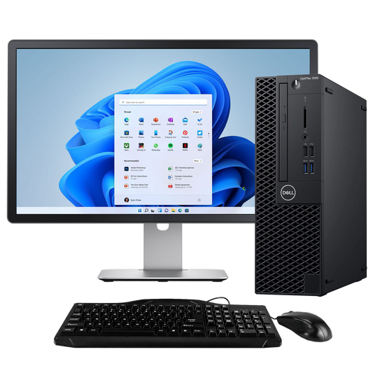 Dell OptiPlex 3060 Intel i5, 8th Gen SFF Desktop PC with 23" Monitor