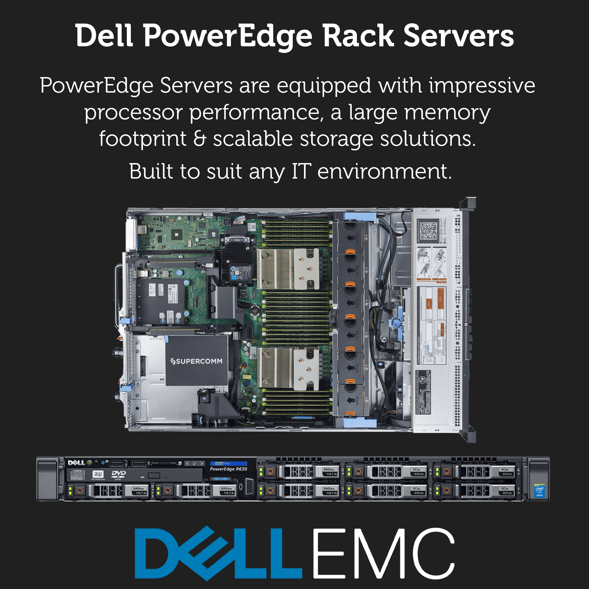 High Performance Dell PowerEdge Rack Servers - Reliable, Stable & Scalable.
