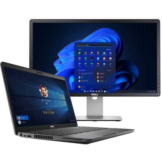 Dell Precision 3540 Intel i7, 8th Gen Workstation Laptop with Monitor + AMD WX 2100 GPU