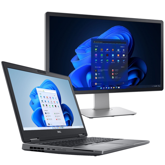Dell Precision 7530 Intel i7, 8th Gen Laptop Workstation with Dedicated Graphics + Monitor