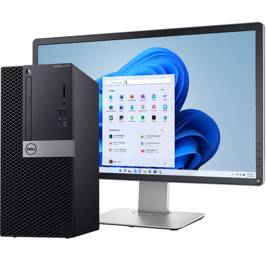 Dell OptiPlex 7070 Intel i7, 9th Gen Tower PC with 16GB Ram + 23" Monitor