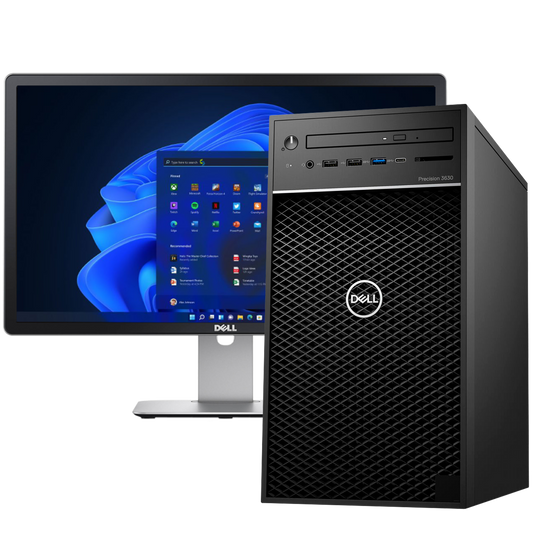 Dell Precision 3630 Intel i7, 9th Gen Tower PC with Win 11 Pro + 24" Monitor