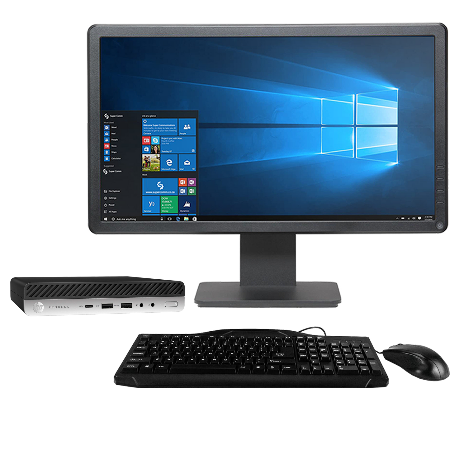 HP ProDesk 600 G3 Intel i5, 6th Gen USFF PC with 8GB Ram + 20" Monitor