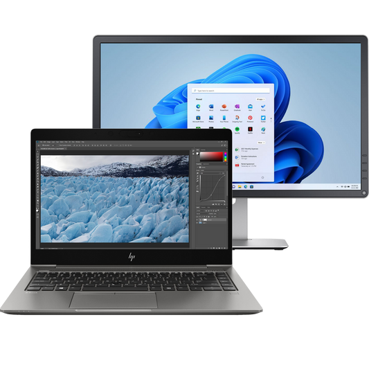 HP ZBook 14u G6 Intel i5, 8th Gen Mobile Workstation with 16GB Ram + 20" Monitor