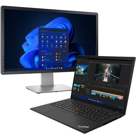 Lenovo ThinkPad T14 Ryzen 5 Pro Laptop with 16GB Ram + 20" Monitor