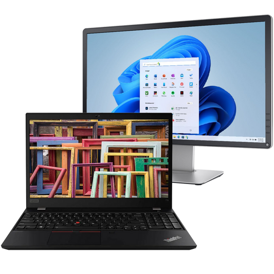 Lenovo ThinkPad T15 Intel Core i7, 10th Gen Laptop with 20" Monitor