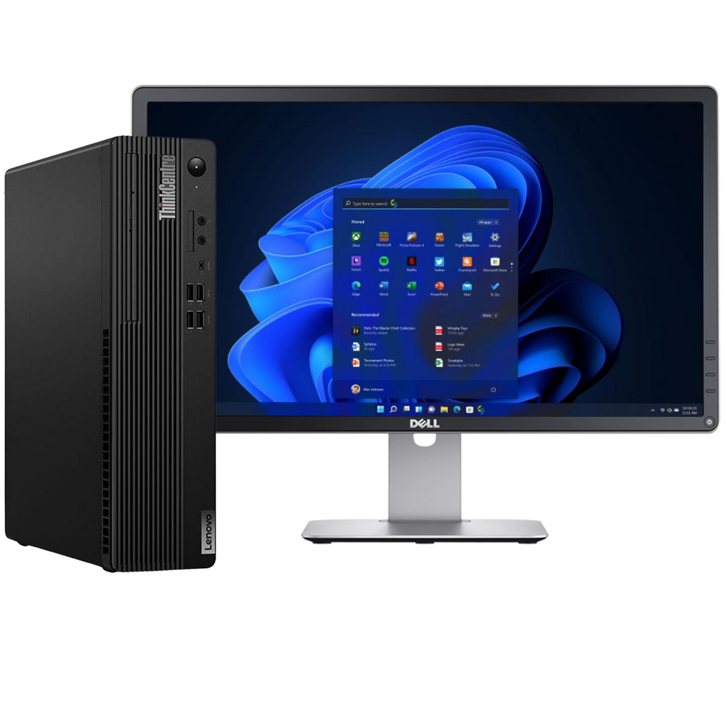 Lenovo ThinkCentre M80s Intel i5, 12th Gen SFF Desktop with 23" Monitor