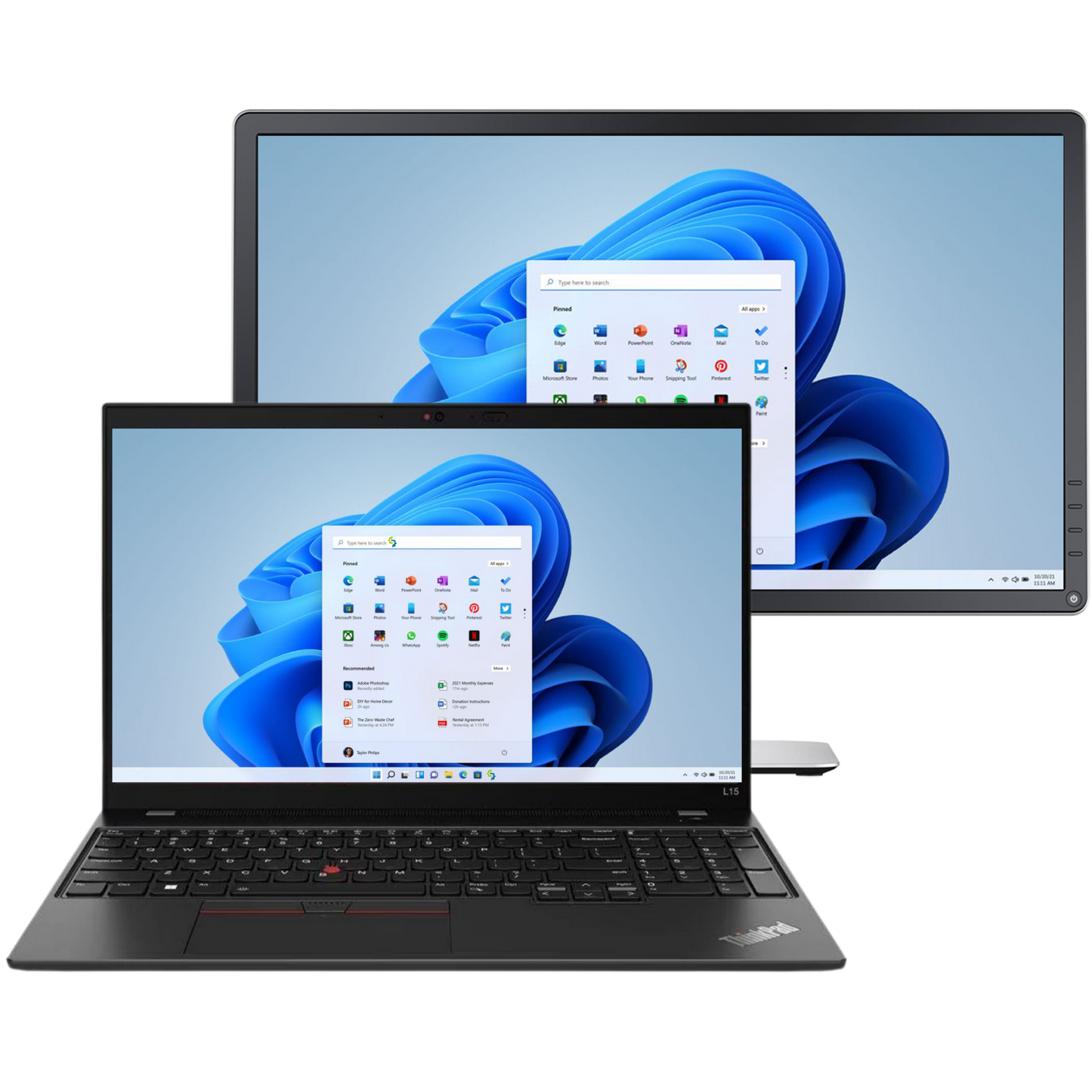 Lenovo ThinkPad L15 Gen 2 Ryzen 5 Pro Laptop with 16GB Ram + 19" Monitor