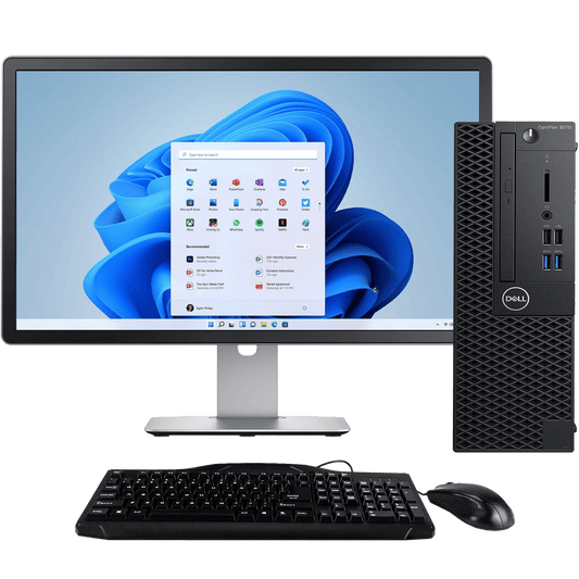 Dell Desktop Computers Dell OptiPlex 3070 Intel i5, 9th Gen SFF PC with 20" Monitor
