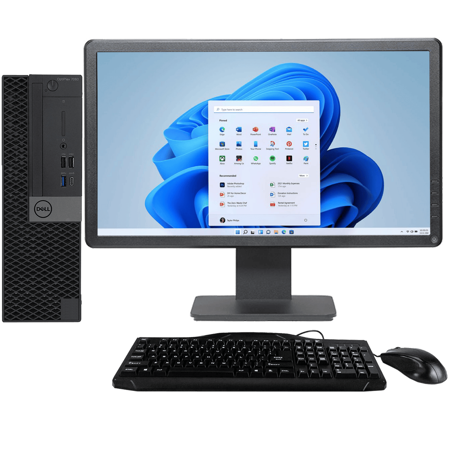 Dell Desktop Computers Dell OptiPlex 7060 Intel i5, 8th Gen SFF Desktop PC with 20" Monitor