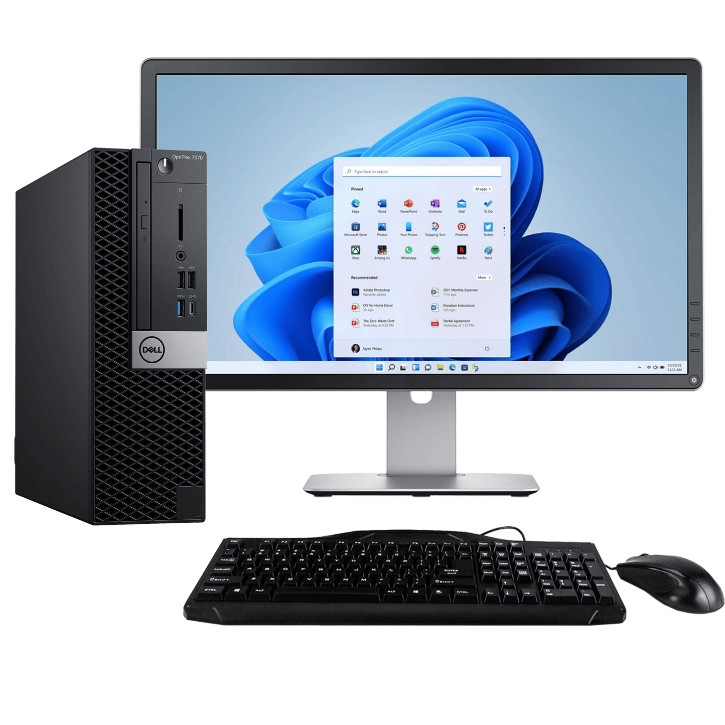 Dell Desktop Computers Dell OptiPlex 7070 Intel i5, 9th Gen SFF Desktop PC with 20" Monitor