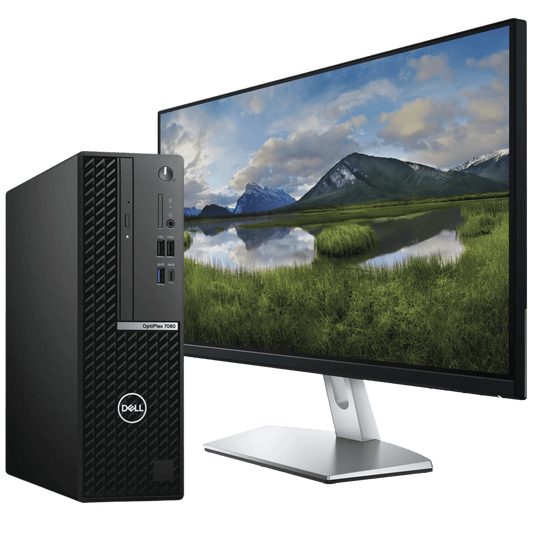 Dell Desktop Computers Dell OptiPlex 7080 Intel i5, 10th Gen SFF PC with 16GB Ram with 22" Monitor