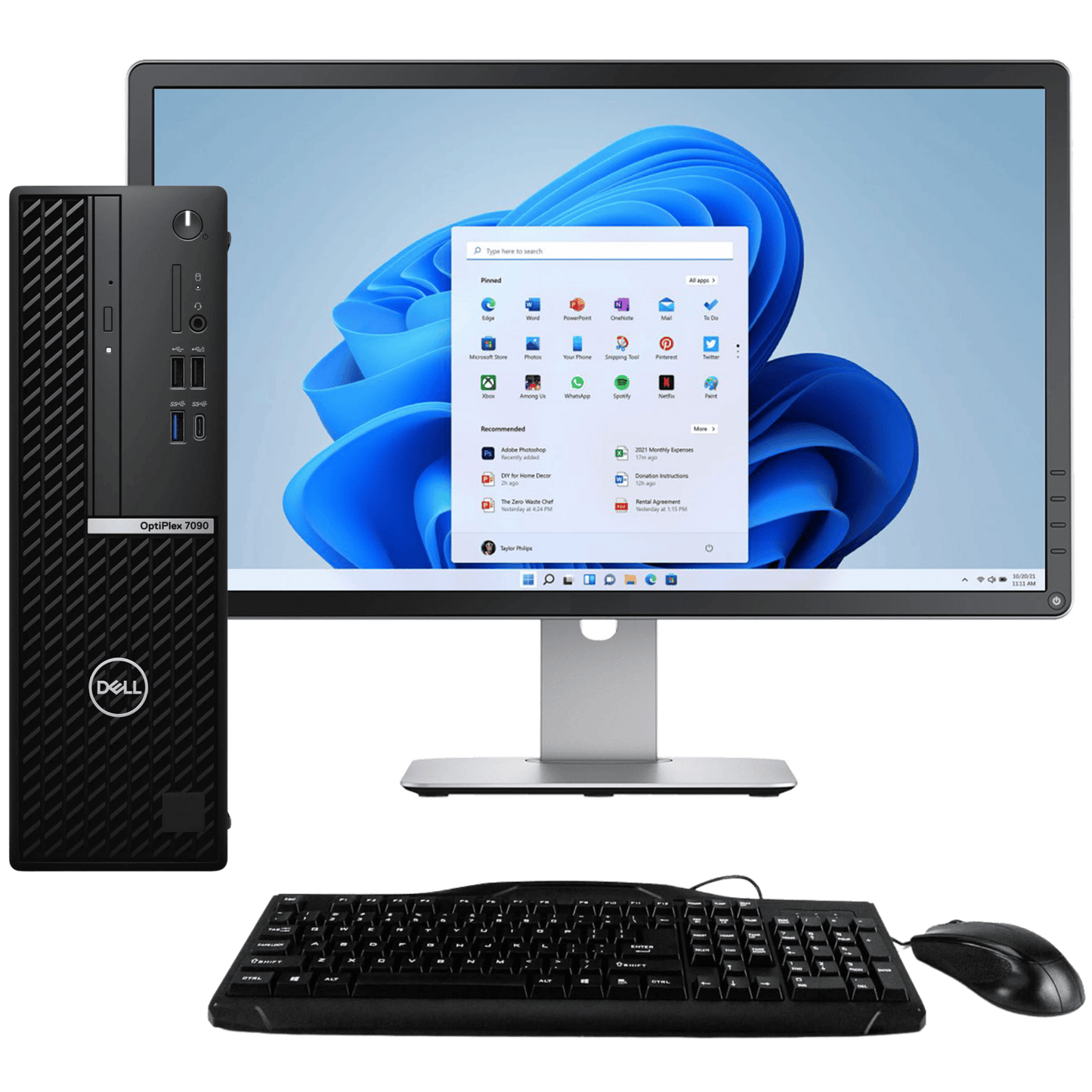 Dell Desktop Computers Dell OptiPlex 7090 Intel i5, 10th Gen SFF Desktop PC with 16GB Ram + 23" Monitor