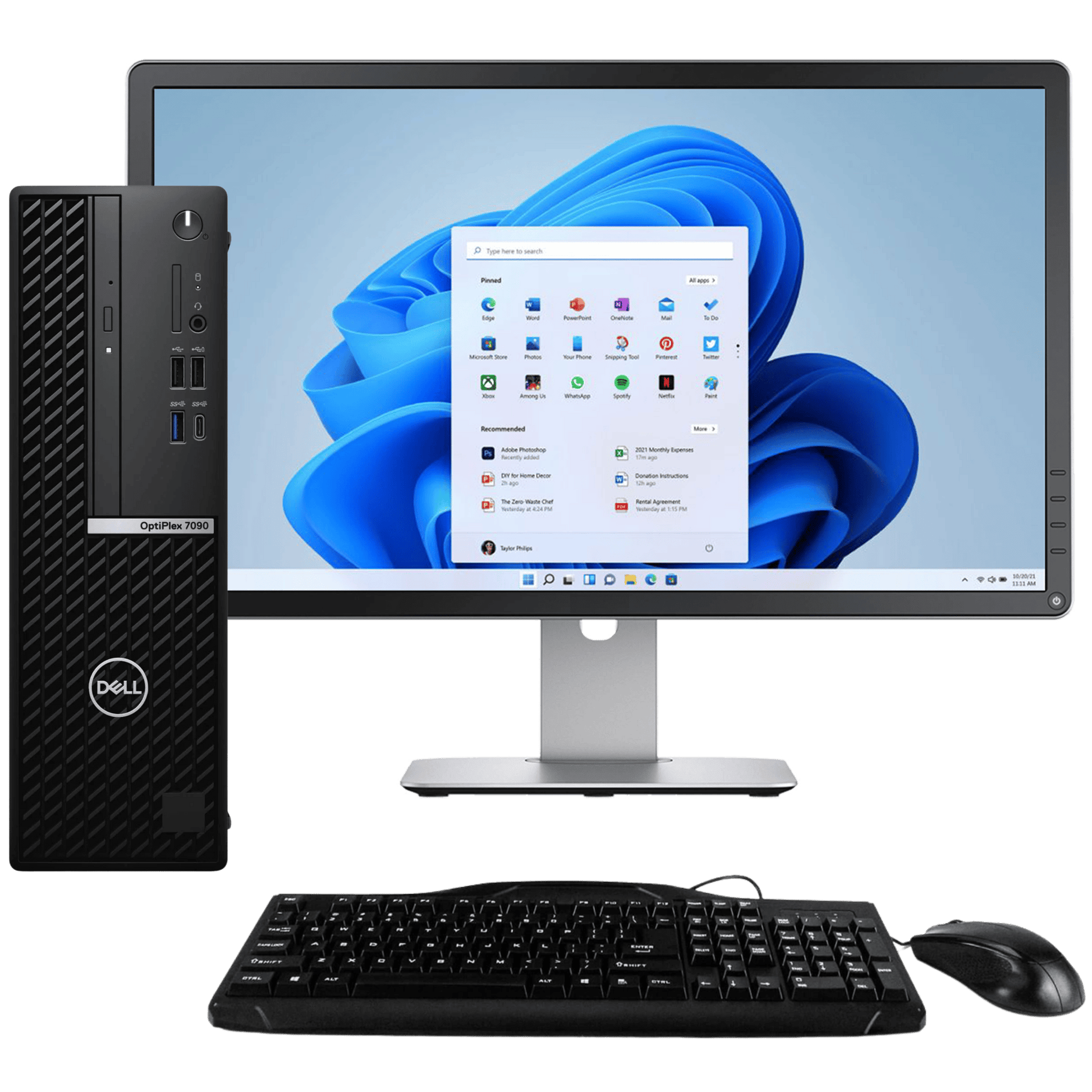 Dell Desktop Computers Dell OptiPlex 7090 Intel i5, 10th Gen SFF Desktop PC with 16GB Ram + 23" Monitor