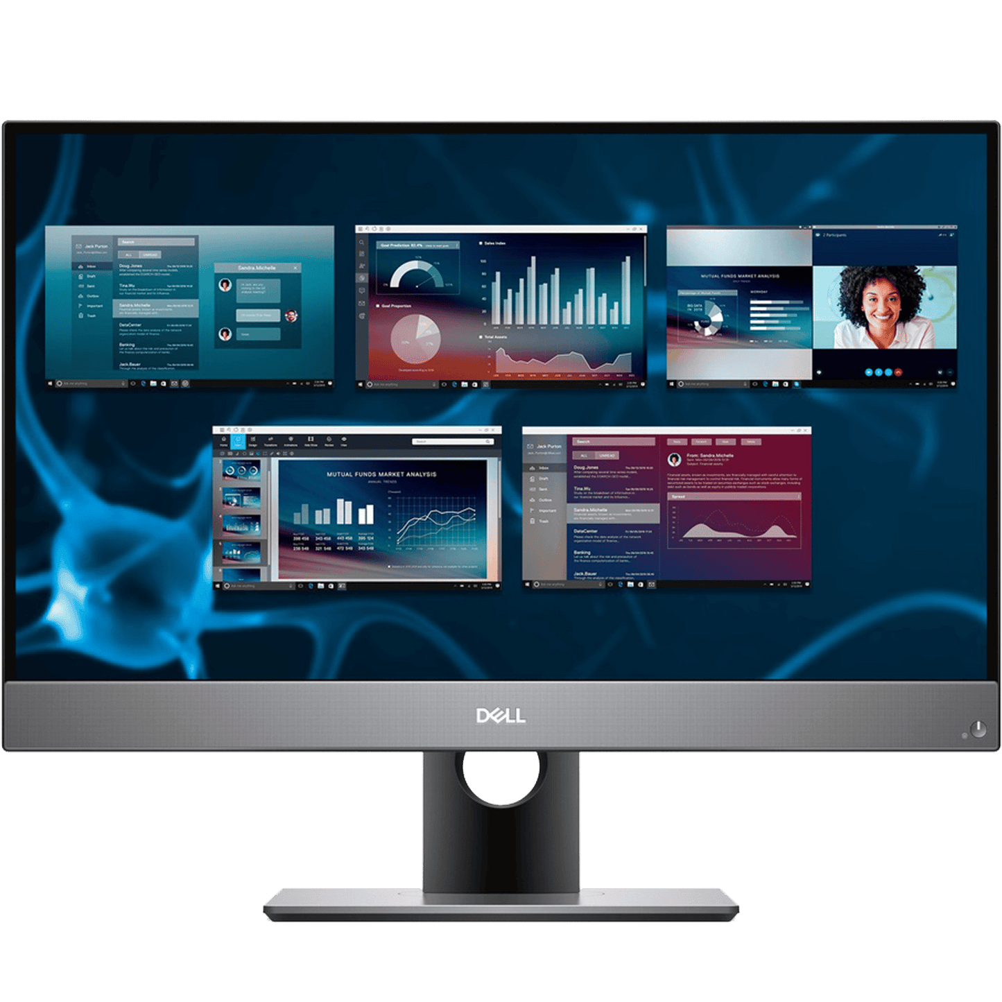 Dell Desktop Computers Dell OptiPlex 7480 Intel i5, 10th Gen 23.8" All-in-One Touch Screen Desktop