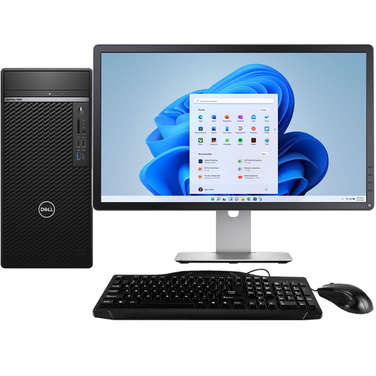 Dell Desktop Computers Dell OptiPlex GX7080 Intel i5, 10th Gen Tower PC with 24" Monitor