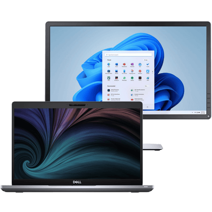 Dell Laptops - Refurbished Bundled Dell Latitude 5410 Intel i5, 10th Gen Laptop with Win 11 Pro + 20" Monitor